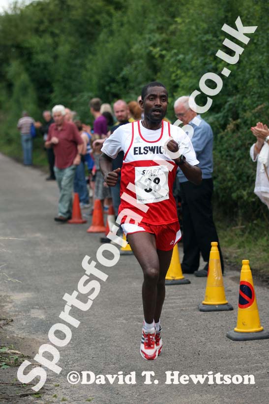 Tadele Geremew (Elswick Harriers) wins the Morpeth 10k Road Race.